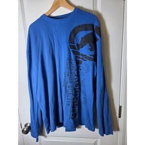 ECKO UNLTD. Blue Y2K Thermal Long Sleeve Logo Shirt SZ 2XL
